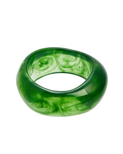 Reya Green Resin Curved Bangle £24