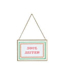 Soul Sister Hanging Glass Wall Art £22.50