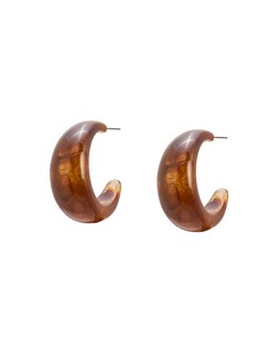 Thalie Brown Resin Hoop Earrings £18
