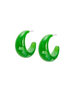 Thalie Green Resin Hoop Earrings £18
