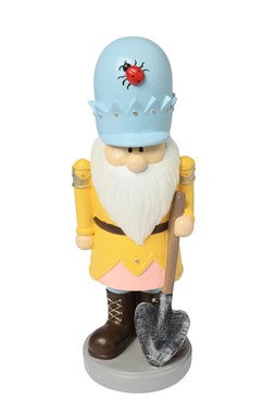 B&M GARDEN SS26 // GARDEN LIFE // NUTCRACKER GONK ORNAMENT - BLUE & YELLOW // £8 //