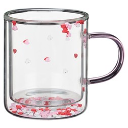 B&M VALENTINES DAY 2026// GLASS HEART CONFETTI MUG // £3.50 //