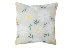 B&M GARDEN SS26 // GARDEN LIFE // DAISY PRINT EMBROIDERED CUSHION // £8 //