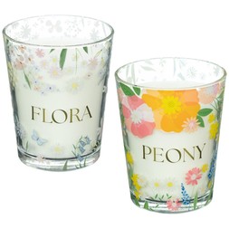 B&M HOME SS26 // COUNTRY RUSTIC // LARGE FLORAL DECAL CANDLE // £5 EACH //