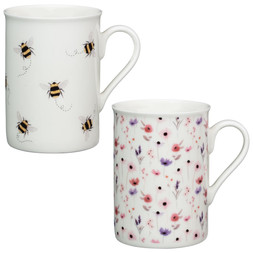 B&M HOME SS26 // KITCHEN // FINE CHINA MUG - BEES & GLOWERS // £2 EACH //