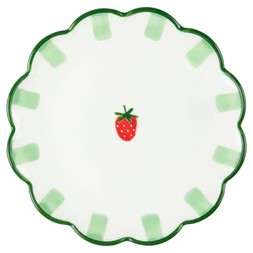 B&M HOME SS26 // PRETTY FRUIT DINING // EMBOSSED PLATE - STRAWBERRY // £2.50 //