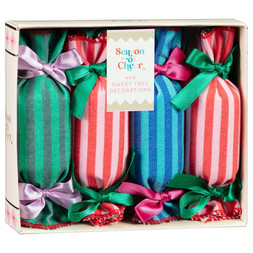 4PK PLUSH WRAPPED SWEET TREE DECS £3.50 (436499)