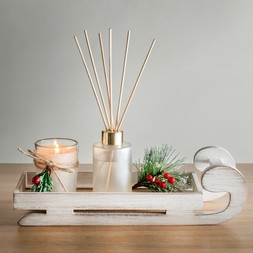 CHRISTMAS SLEIGH DIFFUER SET £7 (436136)