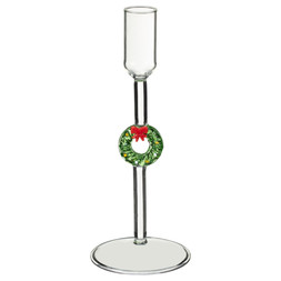GLASS WREATH CANDLE HOLDER £2.50 (436125)
