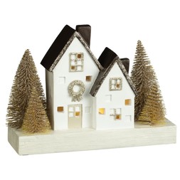 LIGHT UP HOUSES WITH TREES £7 (412510)