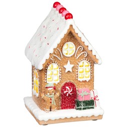 LIGHT UP SMALL GINGERBREAD HOUSE £5 (413338)