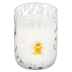 SMALL CONFETTI CANDLE WITH GINGERBREAD £6 (436151)