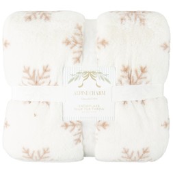 SNOWFLAKE FAUX FUR THROW £15 (425346)