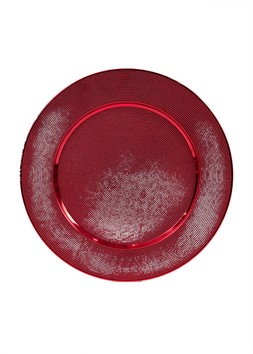 Red Metallic Charger Plate