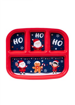 Santa and Friends 4 Section Plate