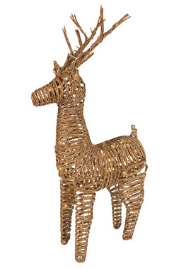 LED Reindeer wicker flashing effect 104cm