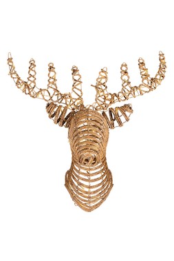 LED Reindeer wicker flashing stag head