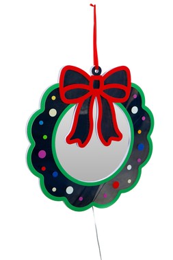 40cm infinity double sided hanging wreath with bow