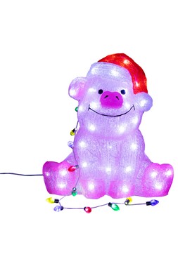 Poppy the pig acrylic light with twinkle