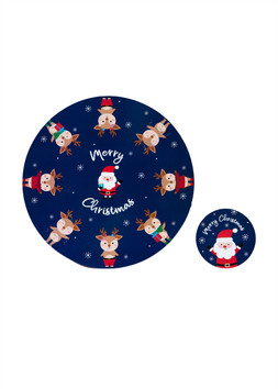 3Set of 4 Santa & Friends Kids Christmas Plate and coaster set
