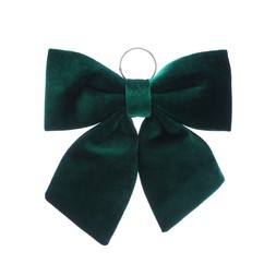 Dark green velvet bow