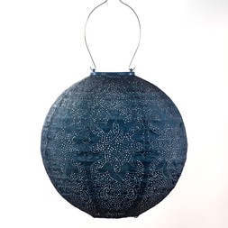 Circular Solar Lantern 43cm Blue