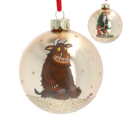 Gold Gruffalo glass bauble decoration