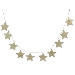 Gold sparkling star garland