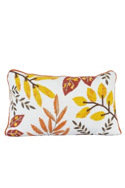 Rectangle Embroidery Leaf cushion