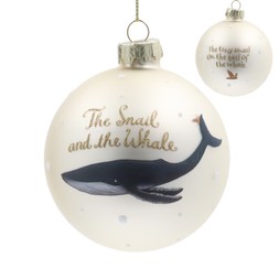 The snail & whale glass bauble