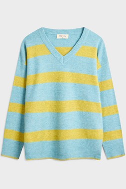 Striped V-Neck Jumper £22