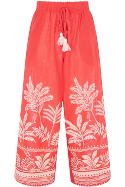 Palm Print Wide Leg Trousers £16