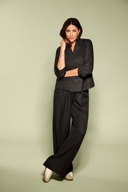 Cropped Boxy Blazer £35 | Tailored Wide Leg Trousers £25