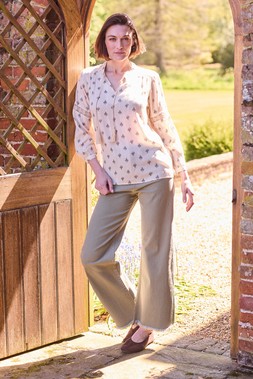 Floral Print Blouse £20 & Wide Leg Jeans £24