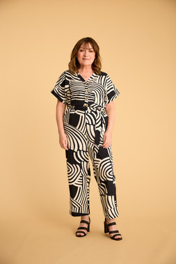 Abstract Linen Jumpsuit £32