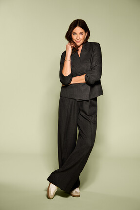 Cropped Boxy Blazer £35 | Tailored Wide Leg Trousers £25
