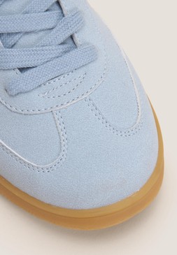 Blue Retro Stripe Gum Sole Trainers