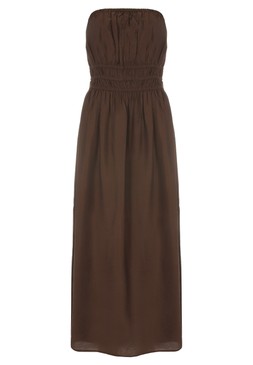 Womens Chocolate Brown Bandeau Dress £25