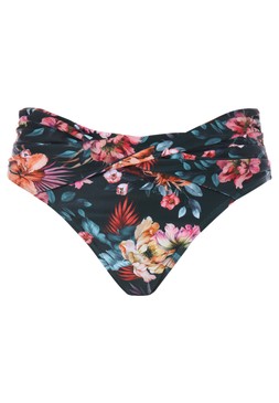 Womens Khaki Floral High Waist Bikini Briefs £12