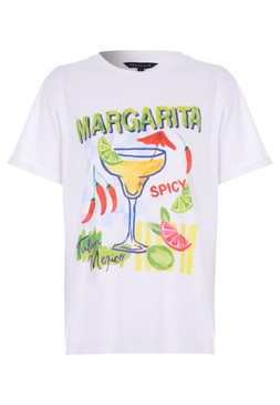 Womens White Spicy Margarita Cotton T-Shirt £12