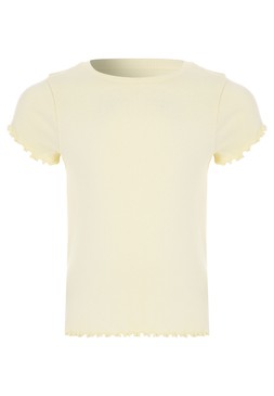 Younger Girls Coral Frill Trim Top £3.50 1