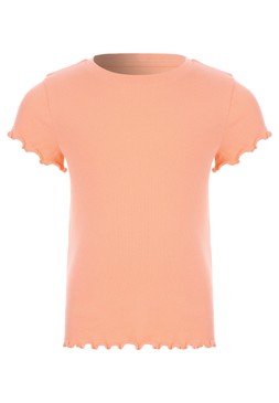 Younger Girls Coral Frill Trim Top £3.50