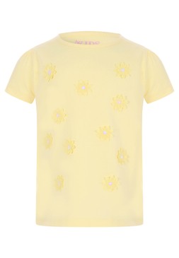 Younger Girls Lemon Applique Flower Top £6