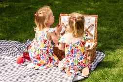 Younger Girls Red Watermelon Shirred Dress £9 1