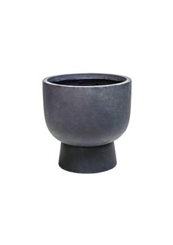 OUTDOOR DALLAS CHARCOAL FOOTED PLANTER H37CM D37CM &pound;54.99
