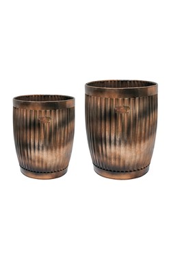 OUTDOOR HAMPTON COPPER PLANTER SET OF 2 &pound;149.98