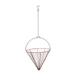 OUTDOOR HANGING WIRED NETTED CONE BRONZE H40CM D30CM &pound;24.99