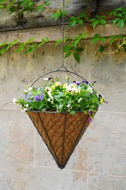OUTDOOR HANGING WIRED NETTED CONE ZINC &pound;24.99