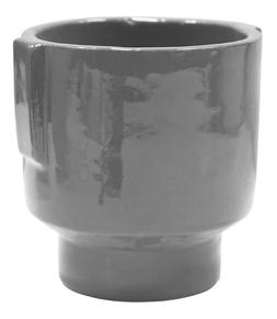 ARIES GLAZED HANDLES PLANTER CHARCOAL H20CM D19CM &pound;29.99