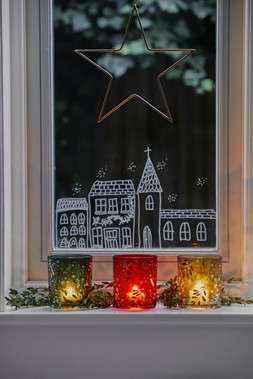 Berry Green Festive Candle Holder H7Cm D8Cm &pound;4.99